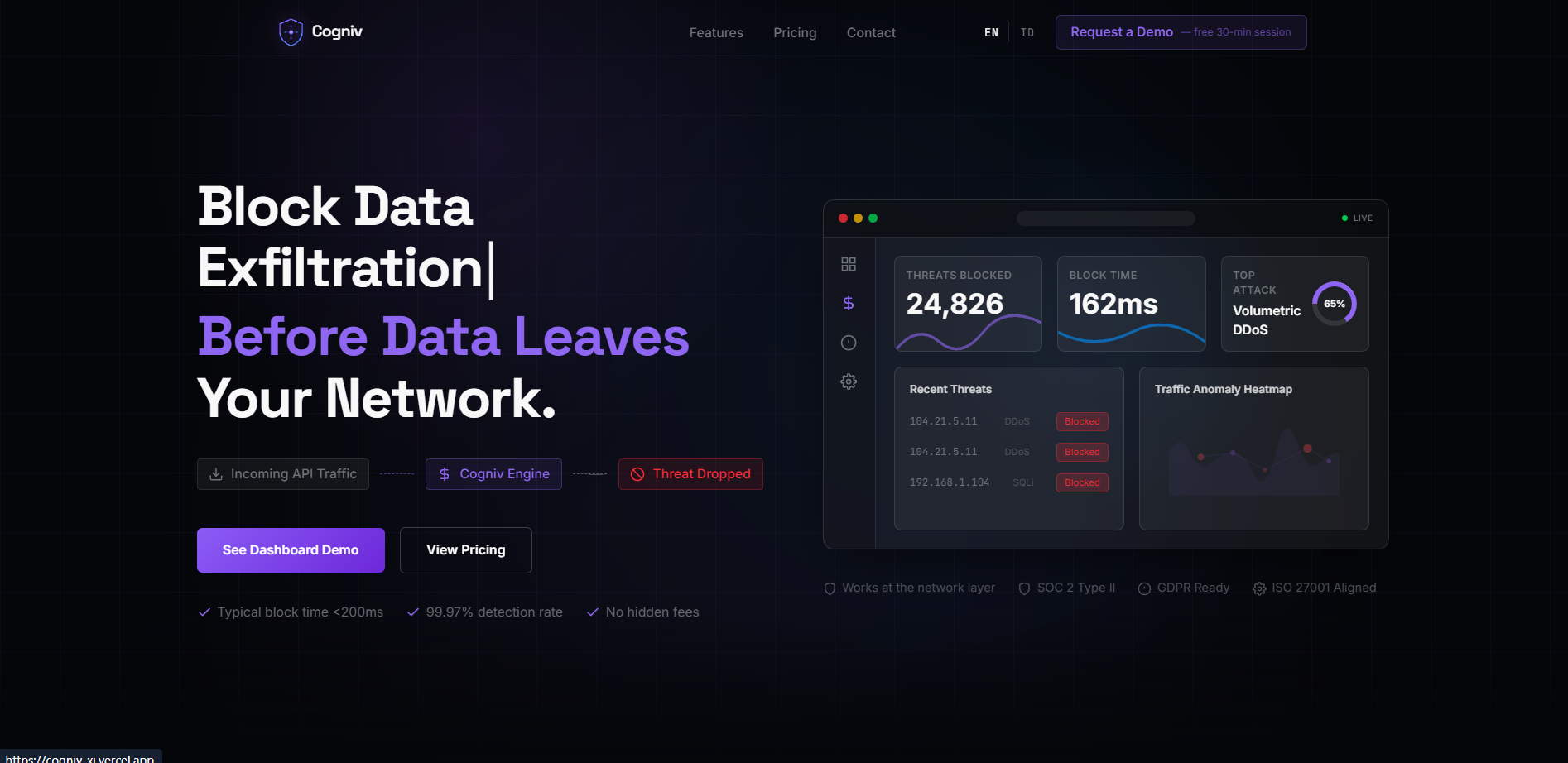 Cogniv — Cybersecurity SaaS Platform preview